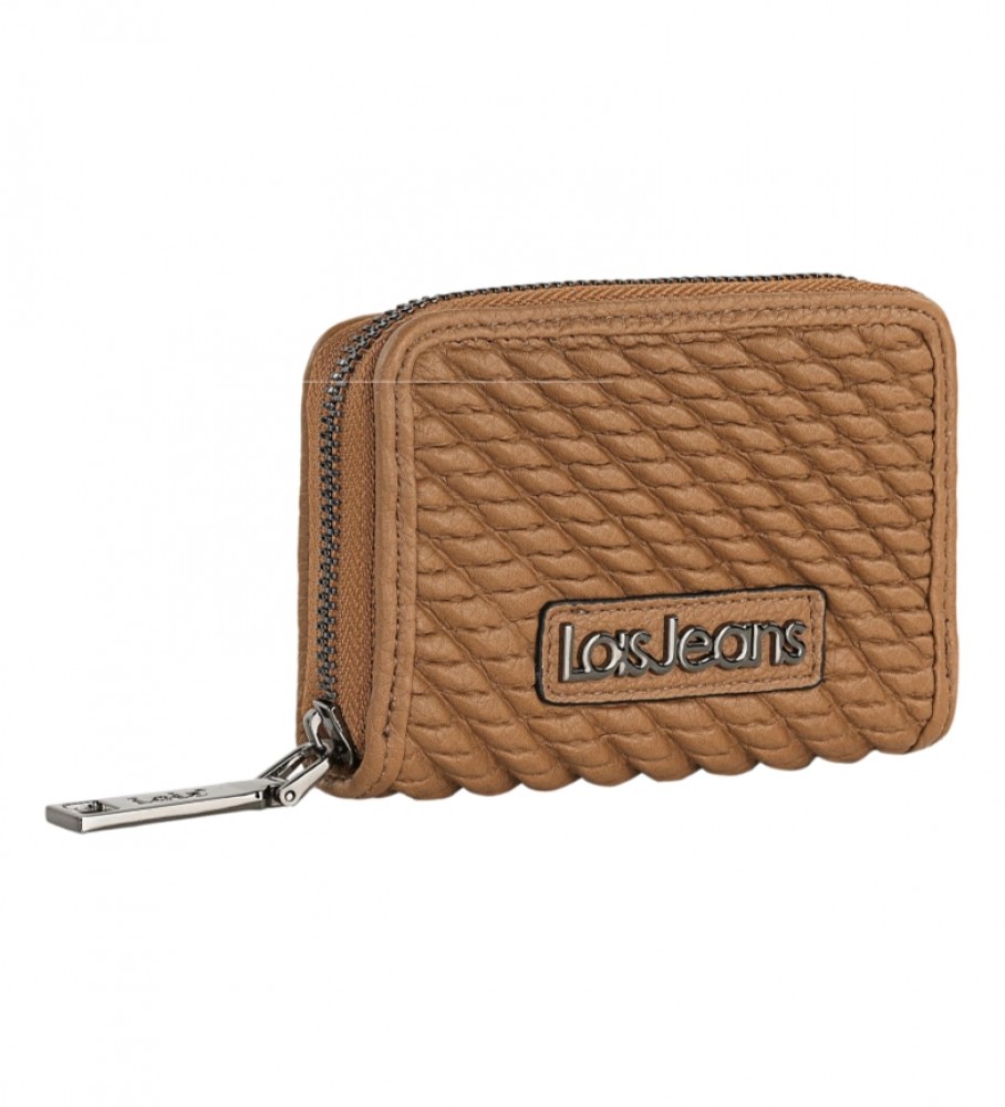 Carteira Lois LOIS com trava de segurança RFID anti-escaneamento, modelo 311726, cor taupe.