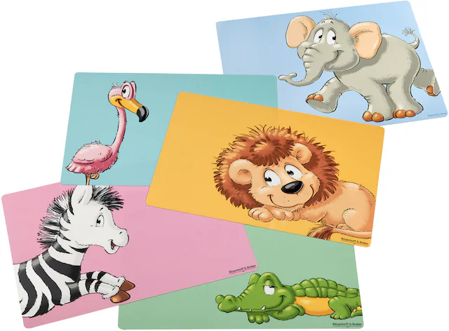 Ritzenhoff & Breker Platzset »Happy Zoo« pflegeleichter Kunststoff, mit Tier-Motiven