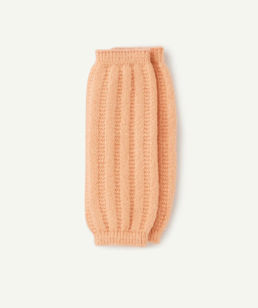 GUÊTRES EN TRICOT FILLE ROSE ORANGÉ