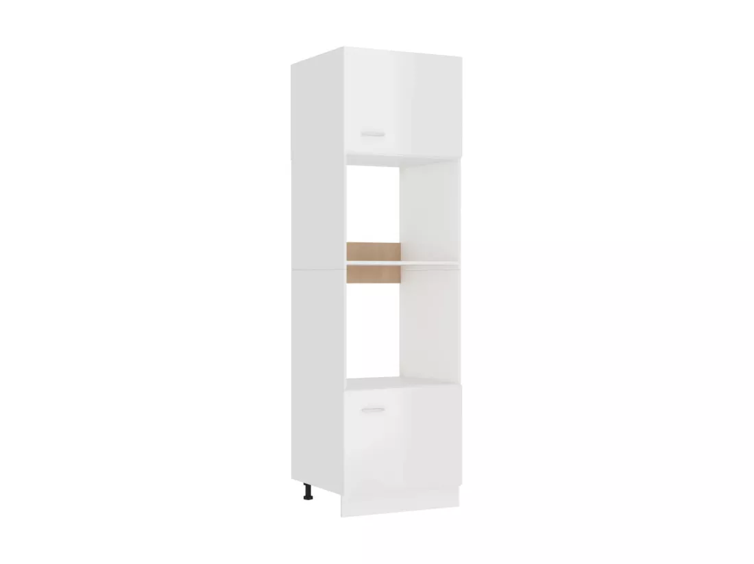 Colonne de cuisine Blanc brillant 60x57x207 2
