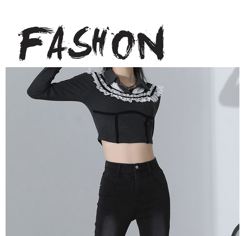 Wisjam - High Waist Washed Flared Jeans