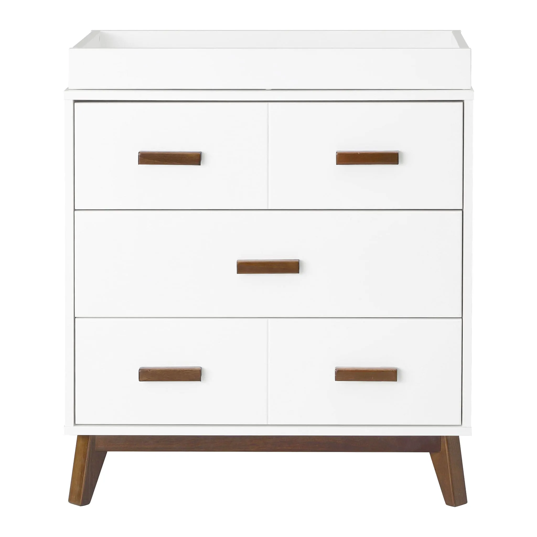 Babyletto Meuble à Langer 3 Tiroirs Scoot - Blanc  Noyer