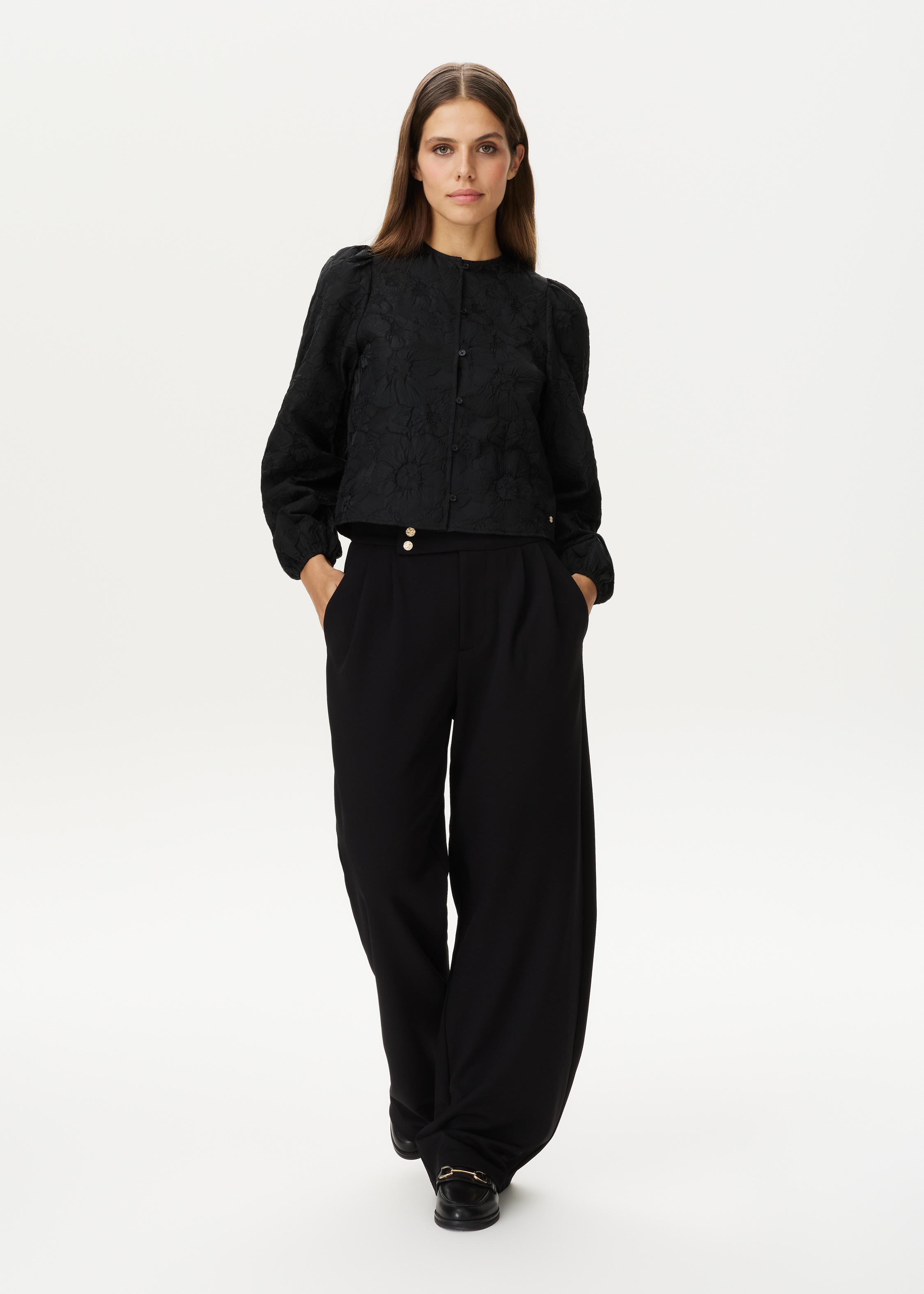 Bloem jacquard blouse