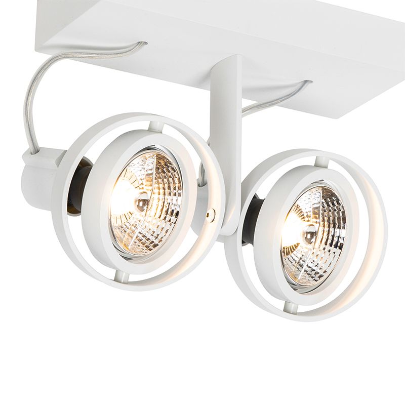 Moderne plafondspot wit 2-lichts GU10 70mm - Master
