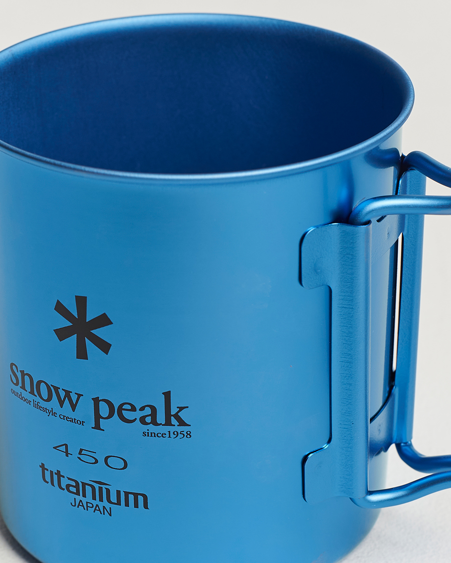 Snow Peak Single Wall Mug 450 Blue Titanium