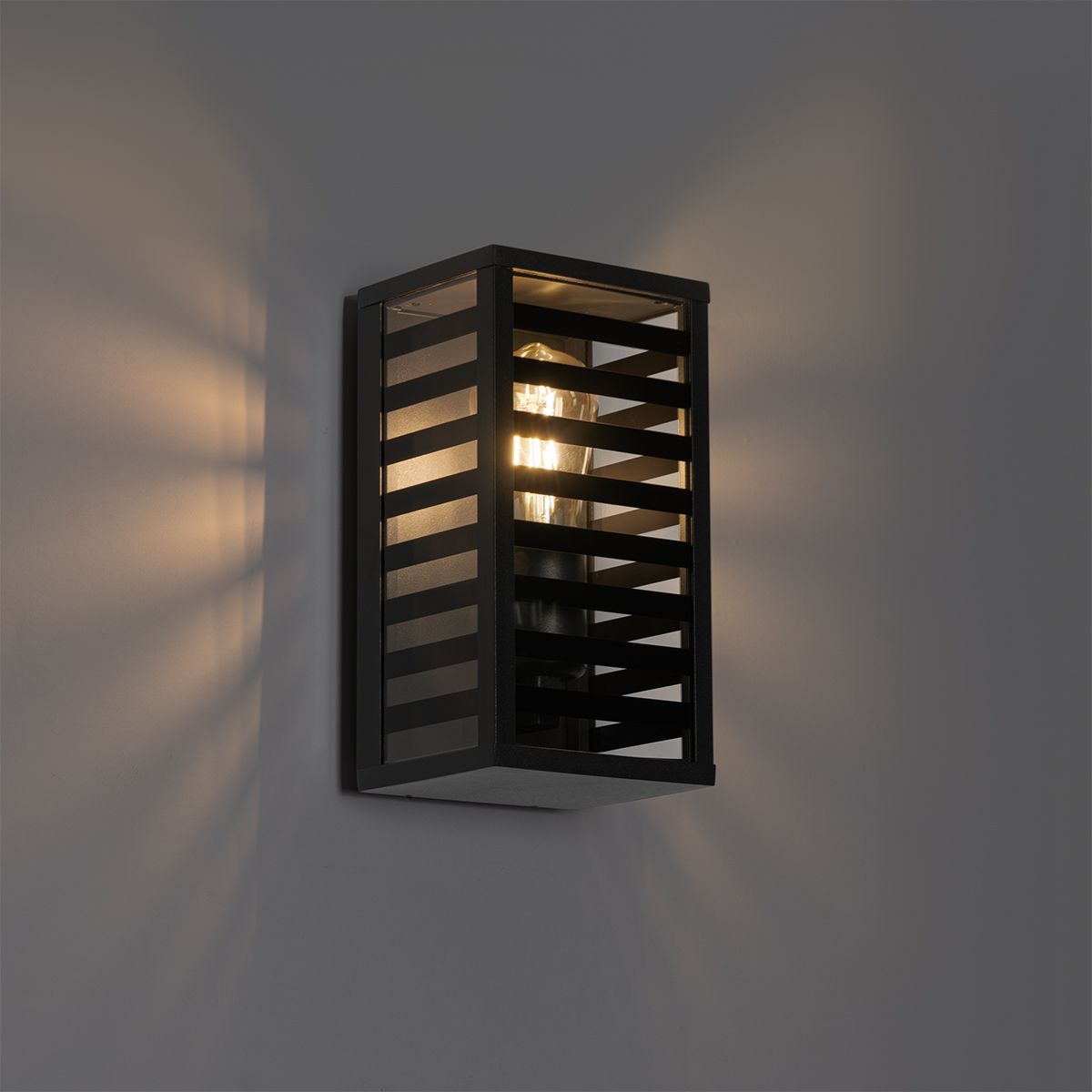 Moderne buiten wandlamp zwart 26 cm IP44 - Reims