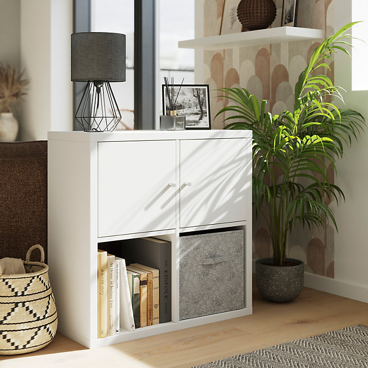 Étagère modulable 4 cubes GoodHome Mixxit blanc