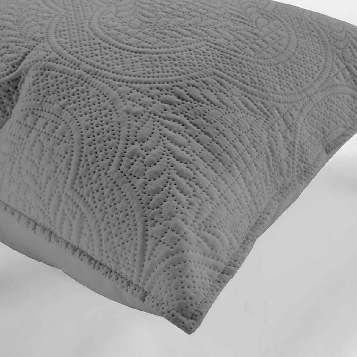 Paris Prix Housse de Coussin Romane 40x40cm - Anthracite