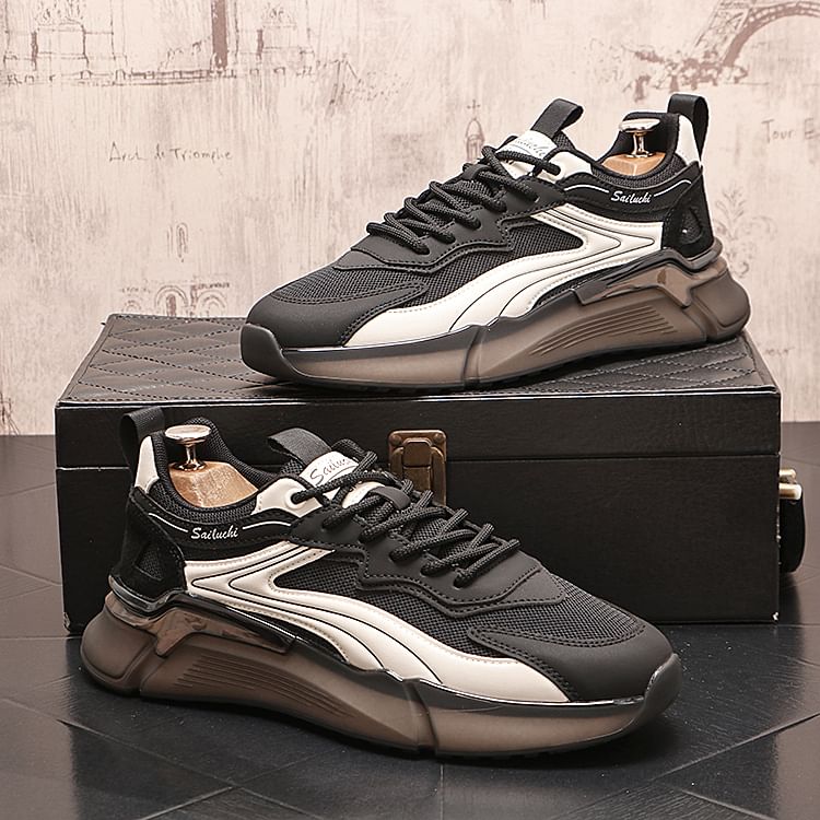 Mr Ozera - Platform Panel Mesh Sneakers