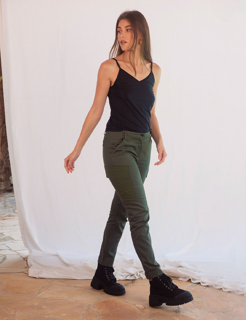 HBT ARMY HERRINGBONETWILL | ASPEN PANTALON CARGO KAKI
