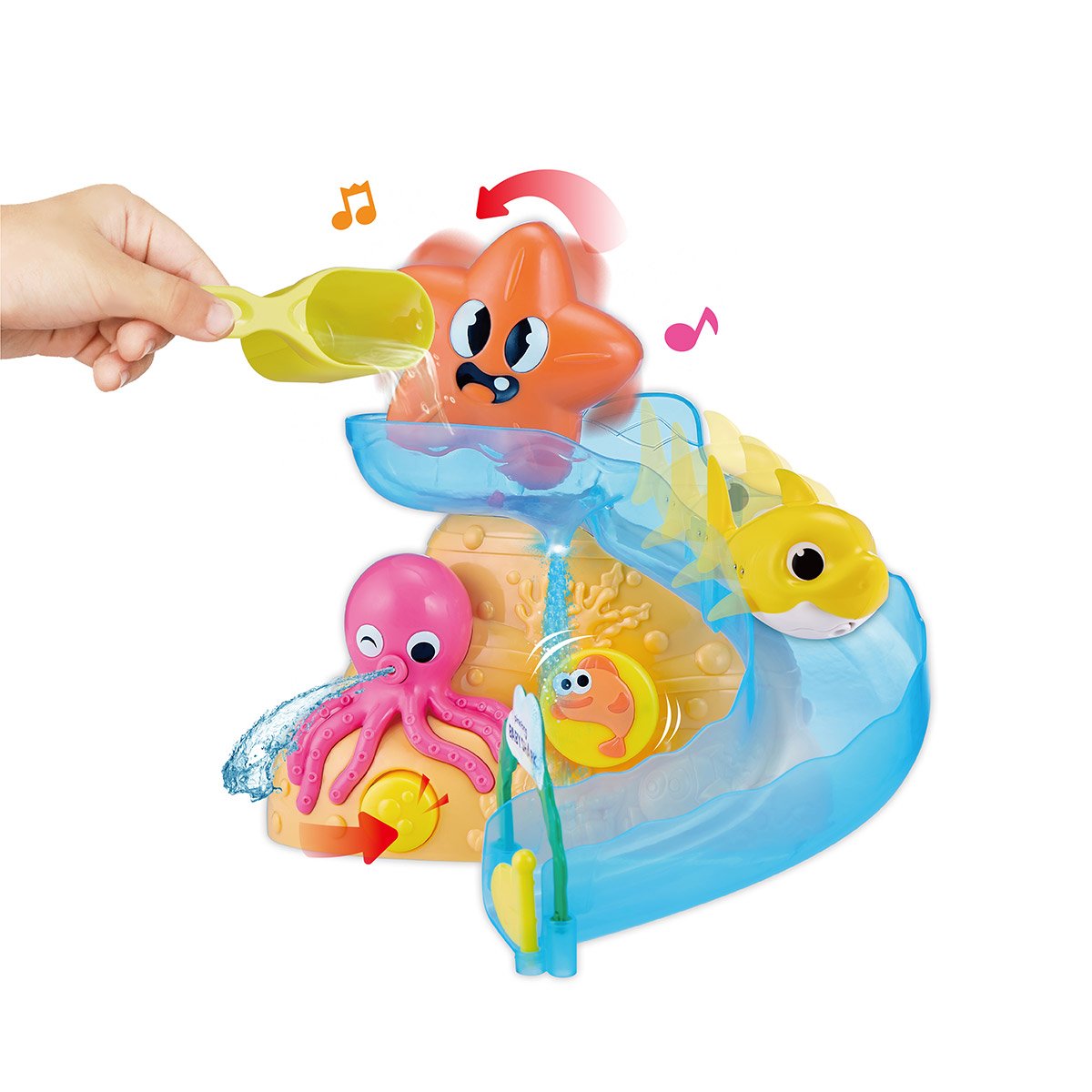 Playset Baby Shark avec Toboggan et poisson nageur + mélodie