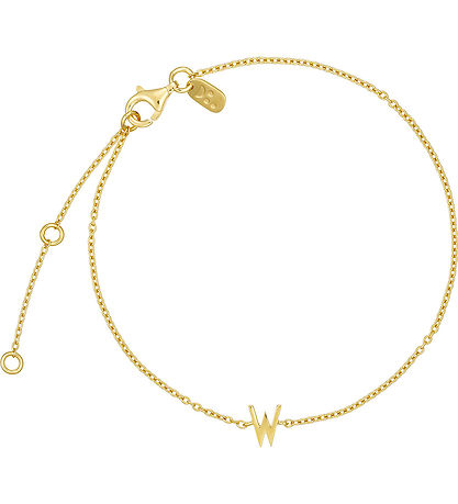 Design Letters Armband - W - 18 Karat vergoldet