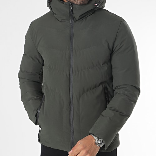 Doudoune Capuche Vert Kaki