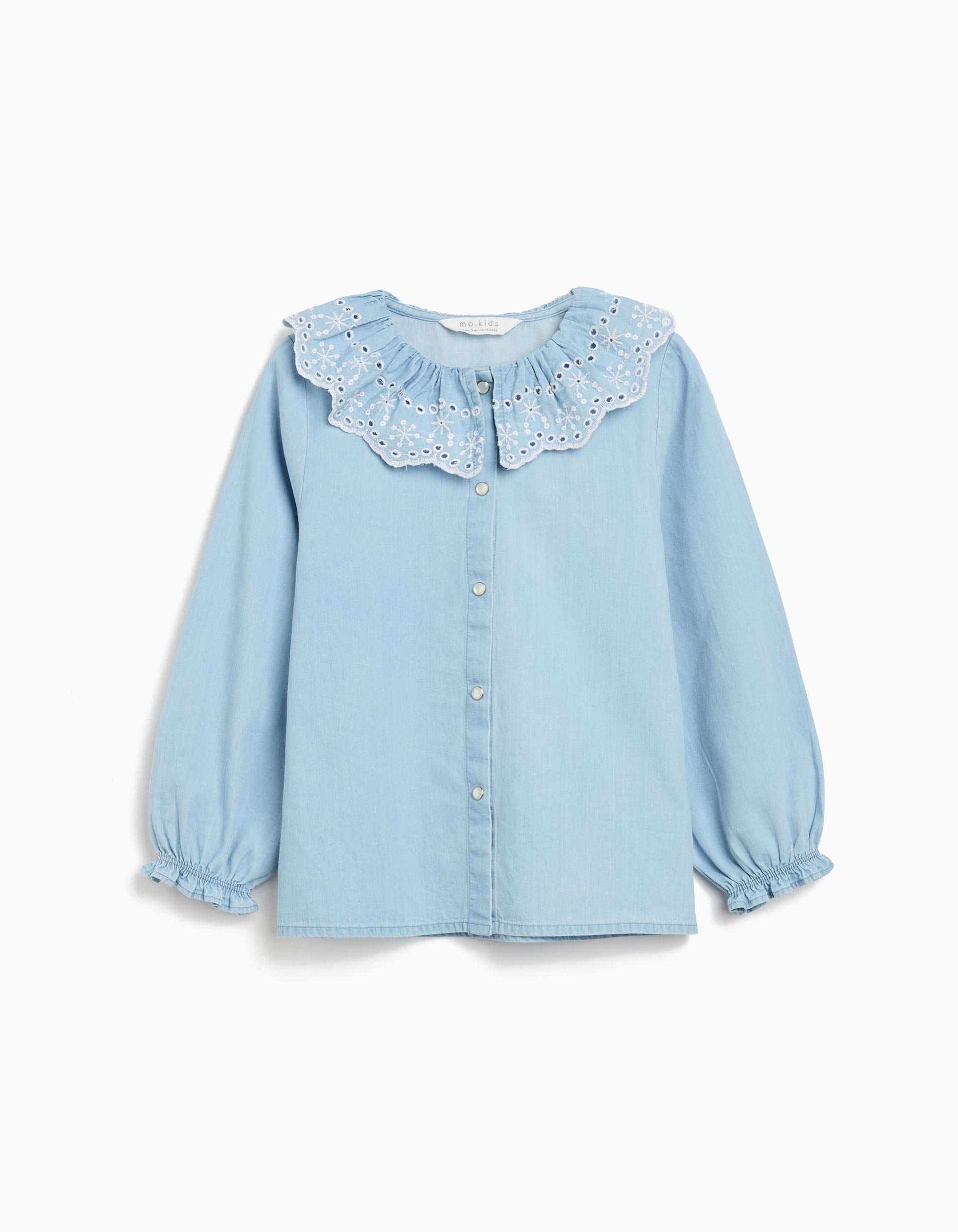 Camisa, Menina, Azul Claro