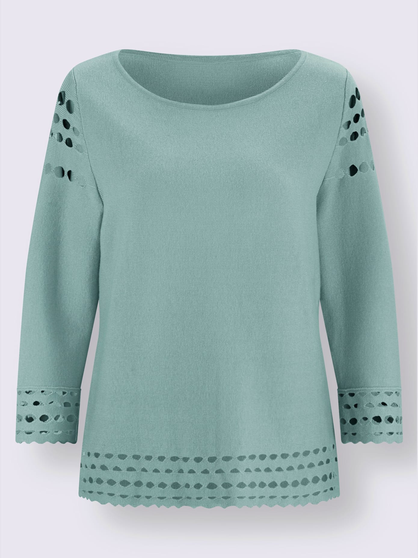Pull à manches 3/4 joli motif ajouré