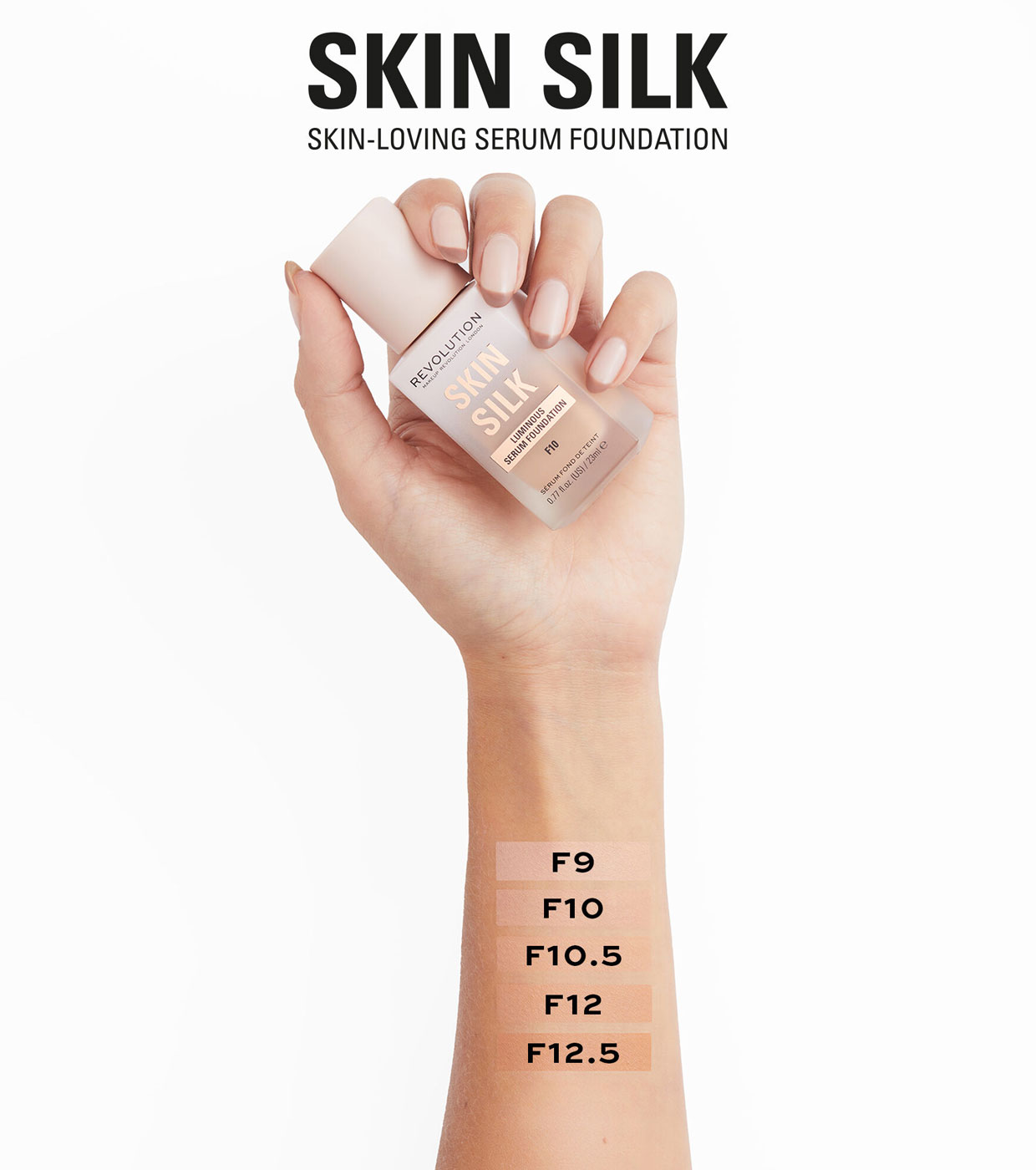 Revolution - Base de maquiagem Skin Silk Serum Foundation - F12.5