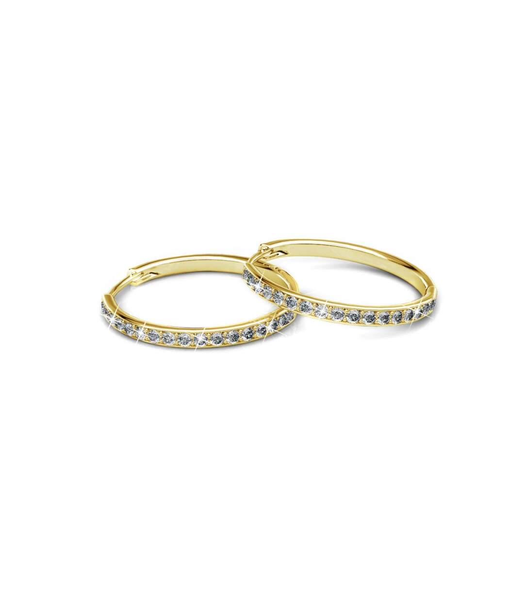 Parures Chic Circle Hoop - Or Rosé et Cristal