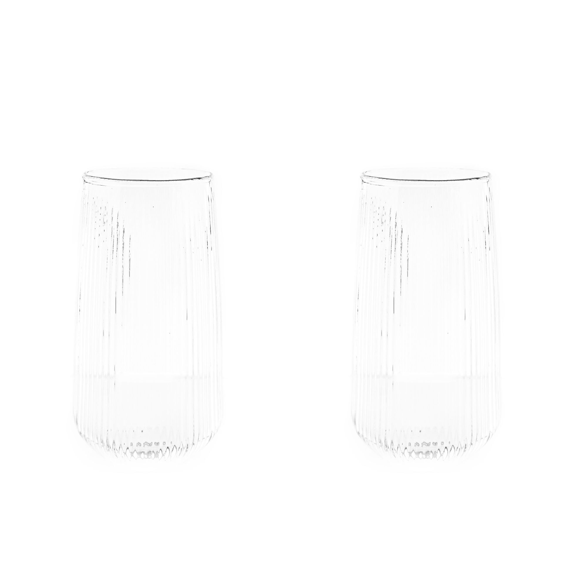 Glas Set Stripe Riffel Longdrink-Glas