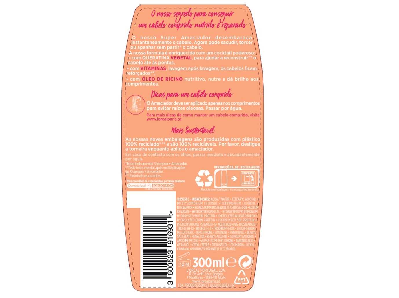 CONDICIONADOR ELVIVE DREAM LONG 300ML