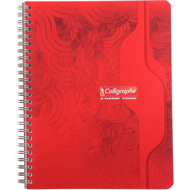 Cahier spirale Calligraphe 17 x 22 cm  grands carreaux 180 pages