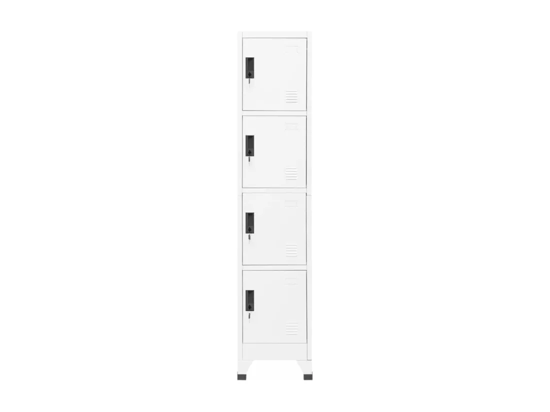 Armoire à casiers Blanc 38x45x180 cm Acier