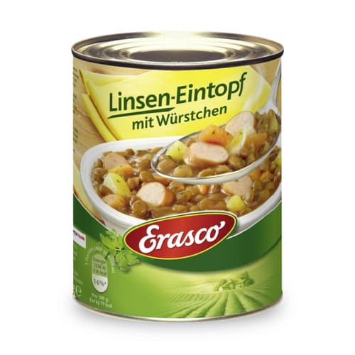 Erasco Linsen-Eintopf mit Würstchen
