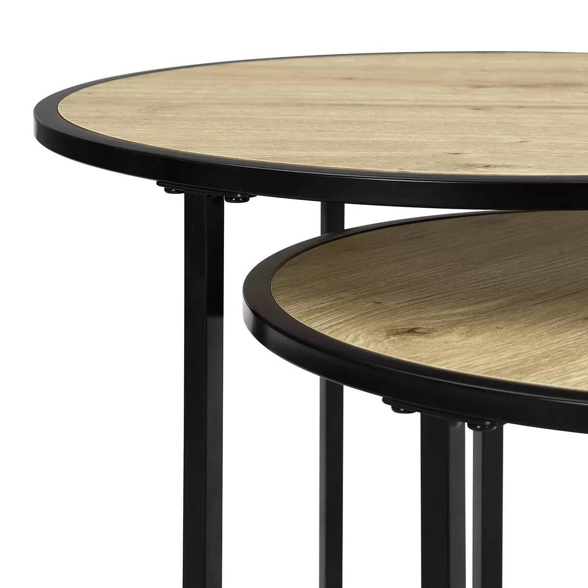 Beistelltisch 3er Set Milan III Artisan Eiche,schwarz