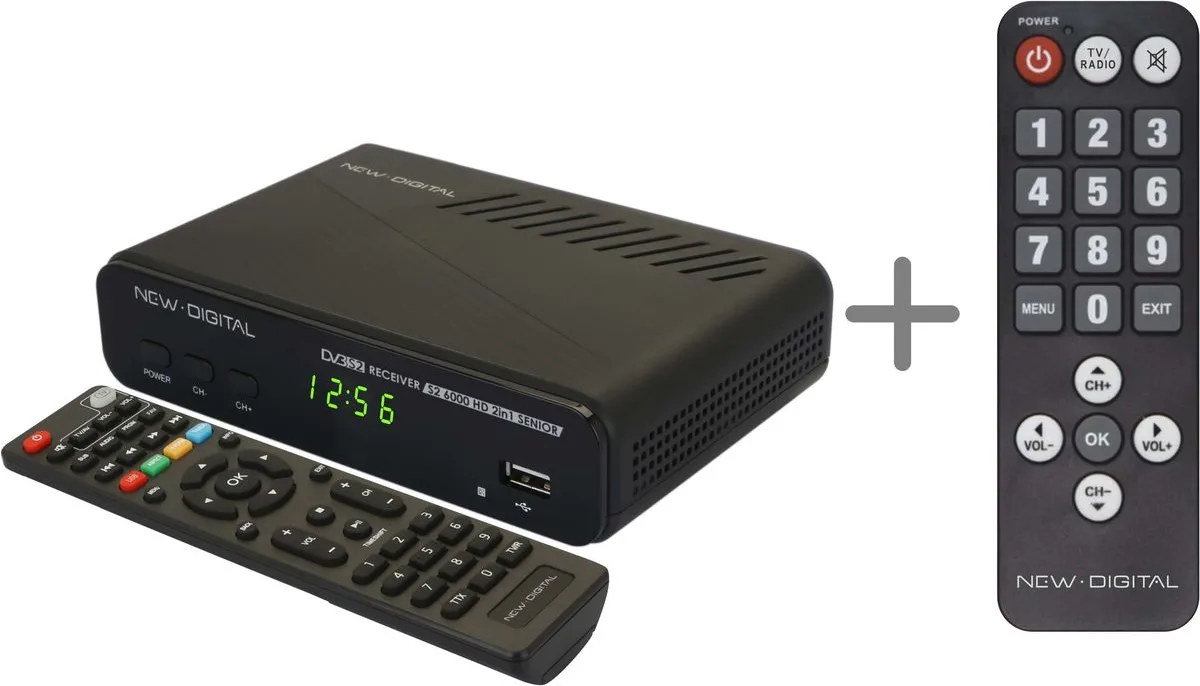 New Digital T2-365 HD / UHD SENIOR 2in1 Décodeurs TNT/SAT