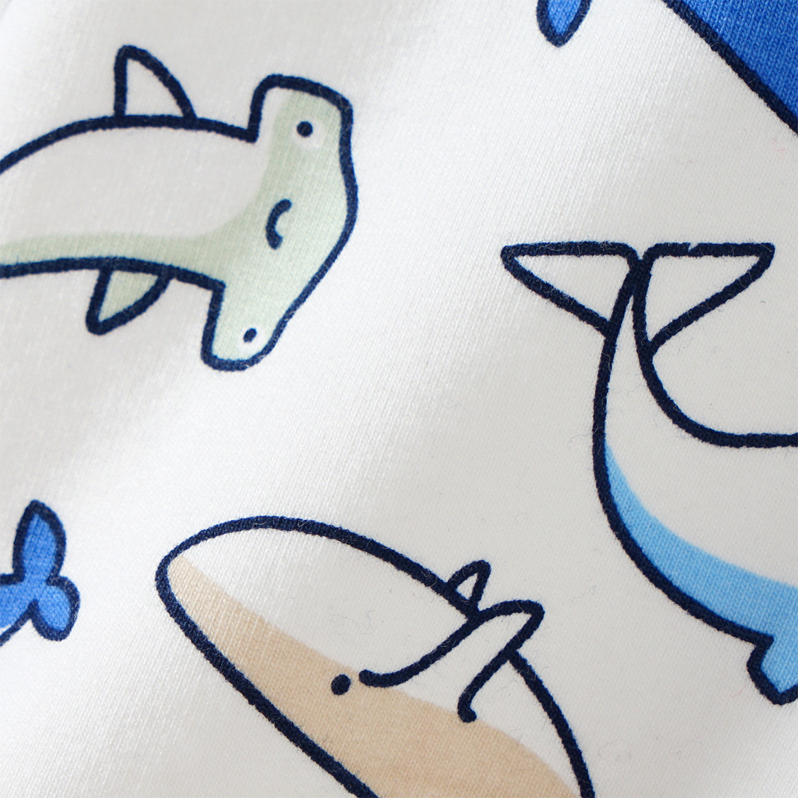 Topomini Newborn Sweatshirt mit Wal-Motiven allover weiss