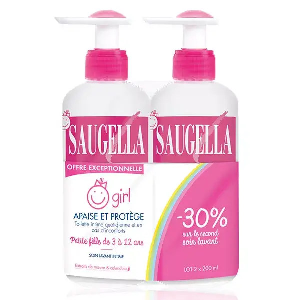Sabonete Íntimo Saugella Girl - Pacote com 2 unidades de 200ml