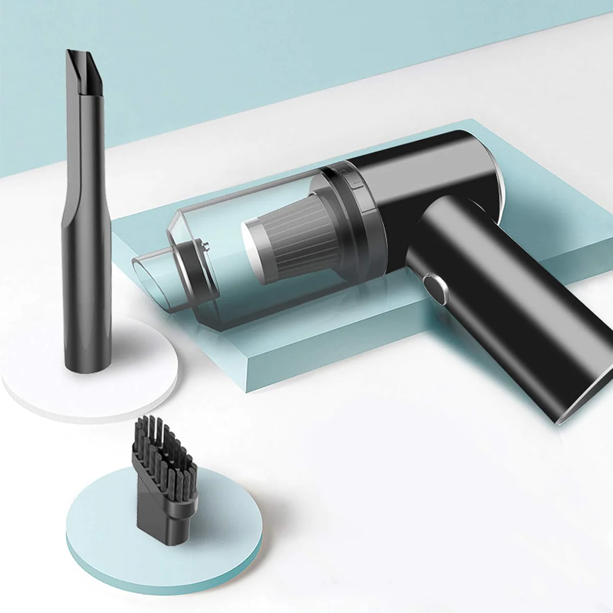 Aspirateur de table sans fil rechargeable 6000PA noir Vendos85