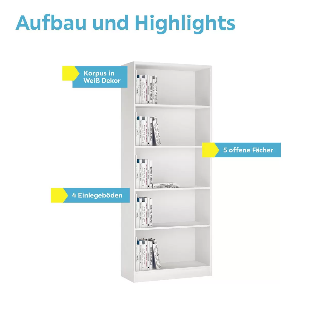 Bücherregal 4-You weiss