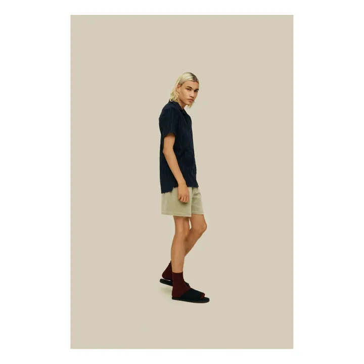 OAS Polo Eponge Glitch Terry | Bleu marine