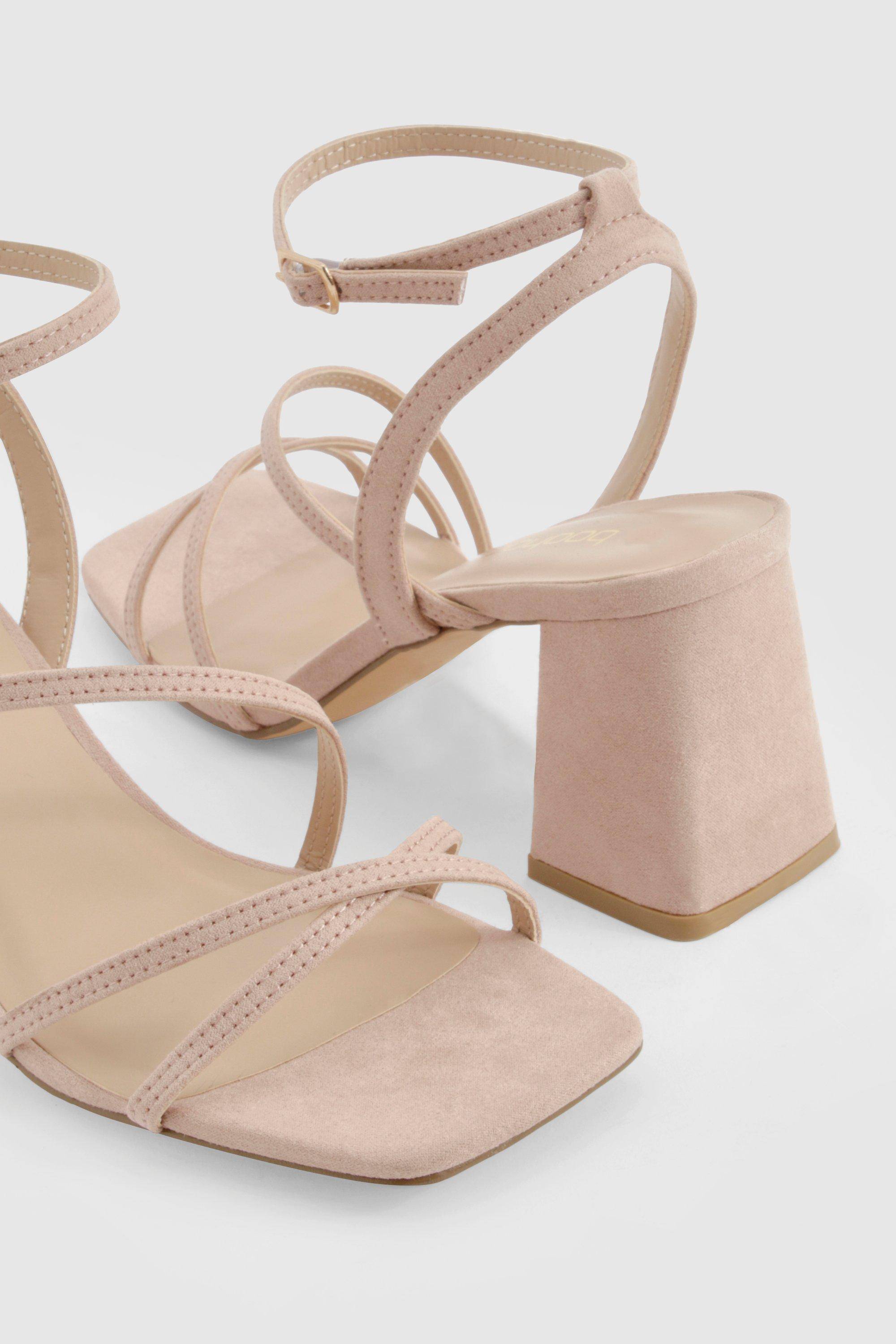 boohoo Sandales À Brides Avec Talon Bloc Moyen