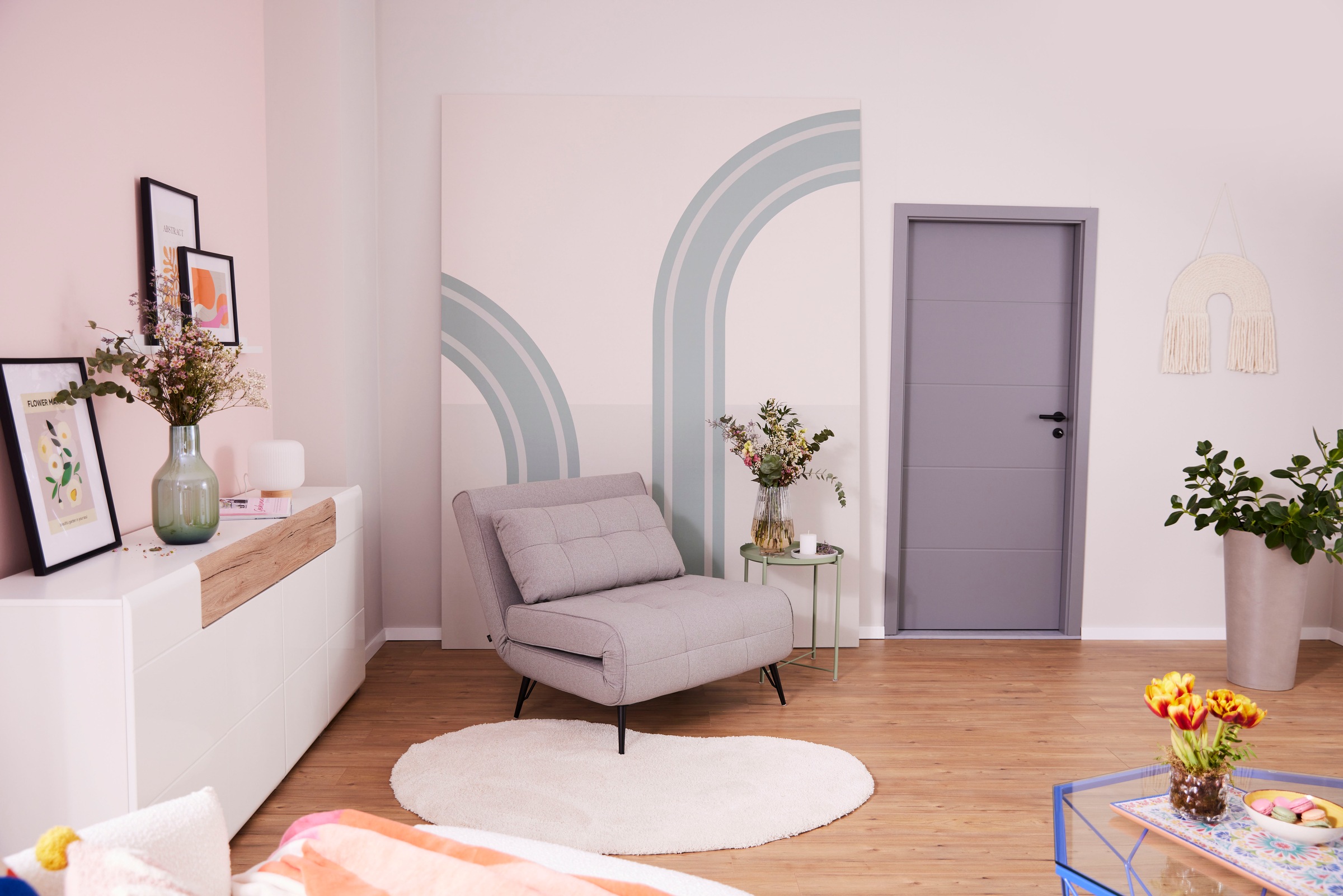LeGer Home by Lena Gercke Hochflor-Teppich »Halrum, einfarbig, besondere Form, modern« organische Form, bean shape, kuschelig, Wohnzimmer, Schlafzimmer