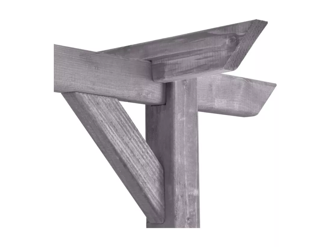 Pergola de jardin Gris 200x40x205 cm Bois de pin imprégné
