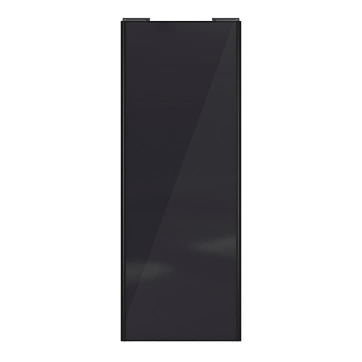 Porte de placard coulissante noir profil noir GoodHome Arius H. 248,5 x L. 92.2 cm + amortisseurs