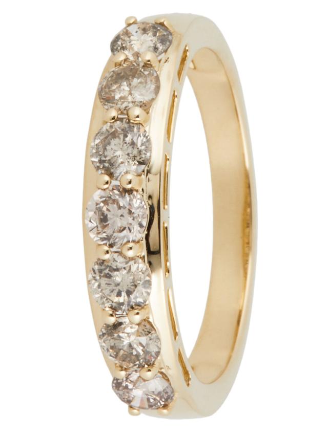 Rivière-Ring, 7 Brillanten, Gelbgold 585