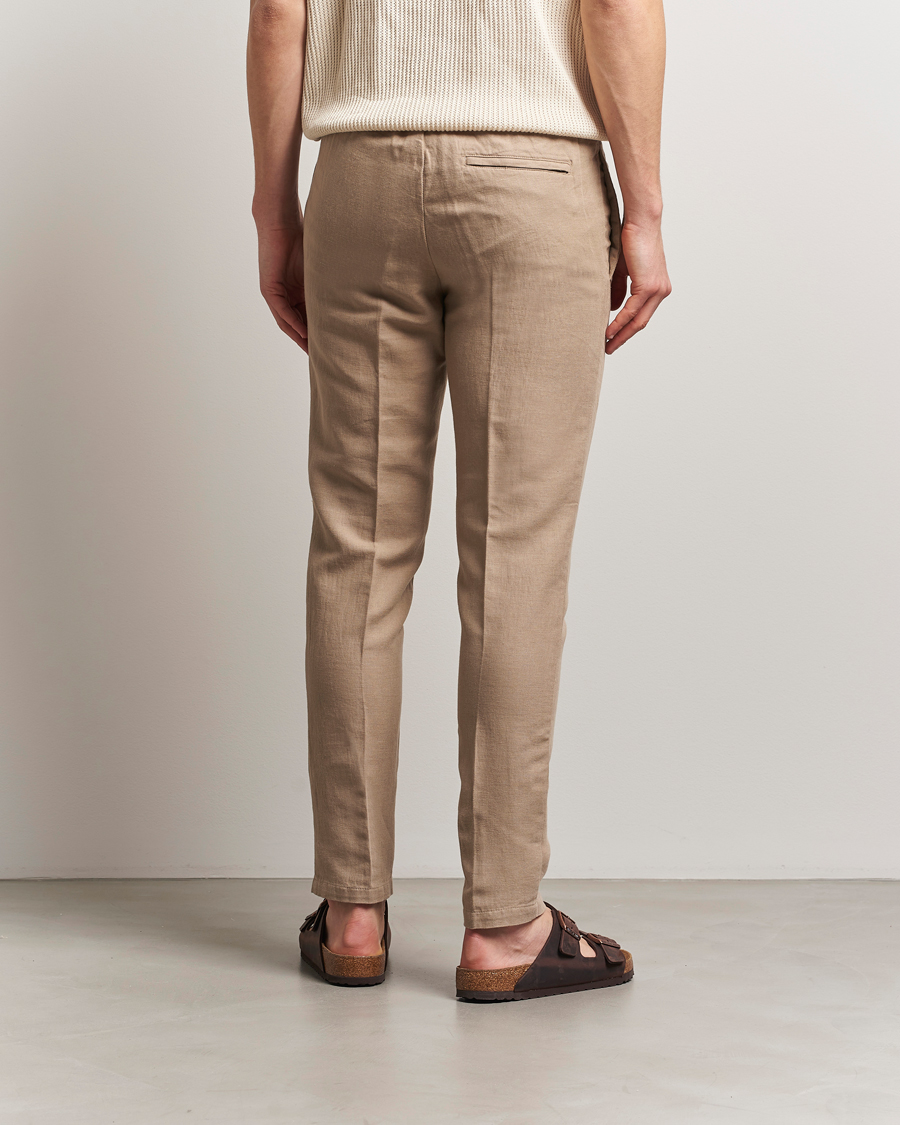 Samsøe Samsøe Smithy Linen/Cotton Drawstring Trousers Greige