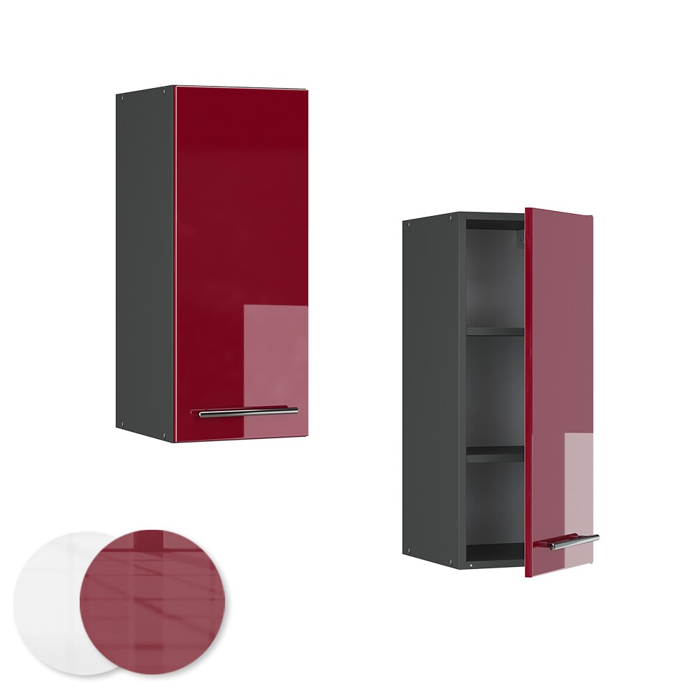 VICCO Hängeschrank 30 cm Bordeaux Hochglanz Küchenschrank Oberschrank Küchenzeile Fame-Line