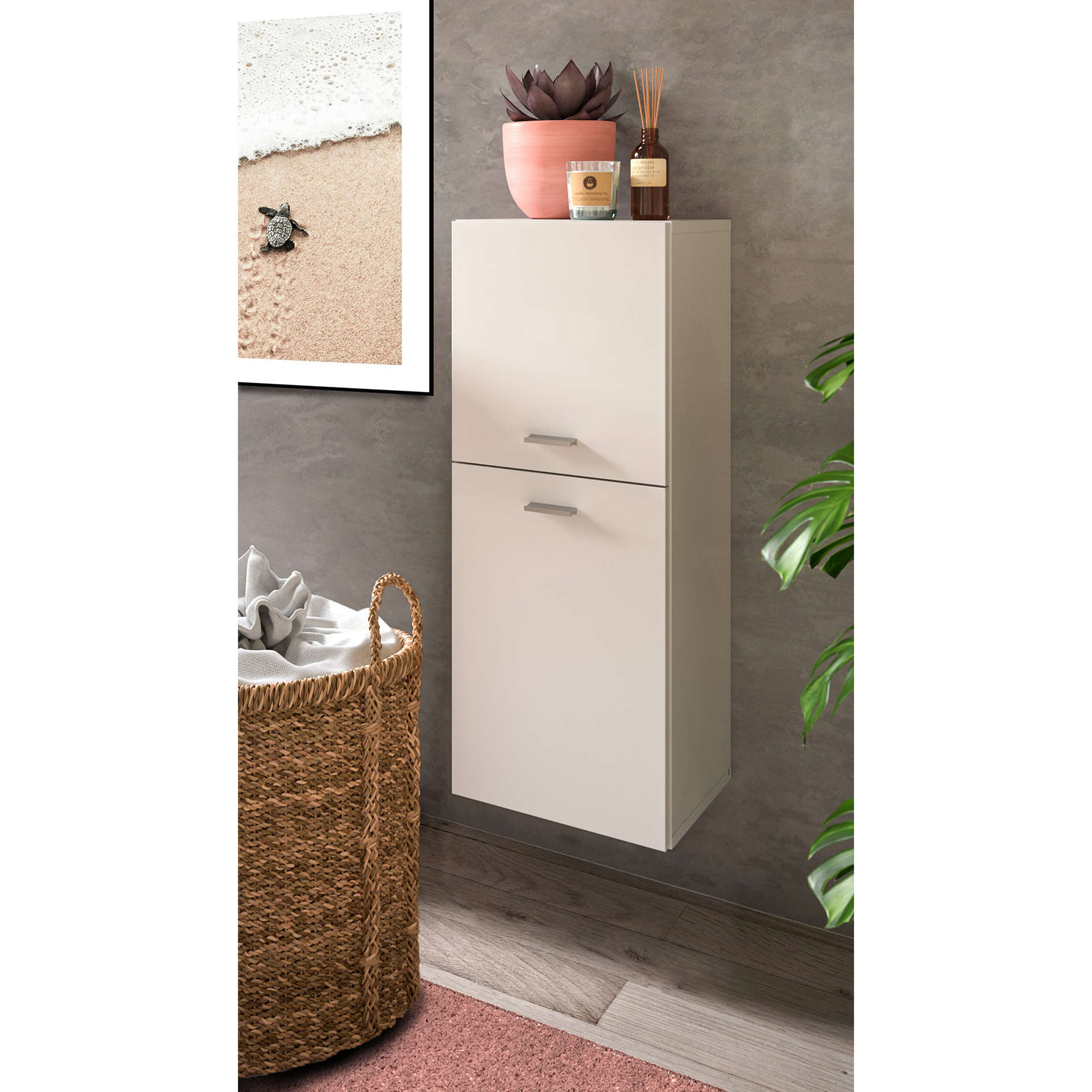 Badschrank BOSTON - weiß - 80 cm hoch