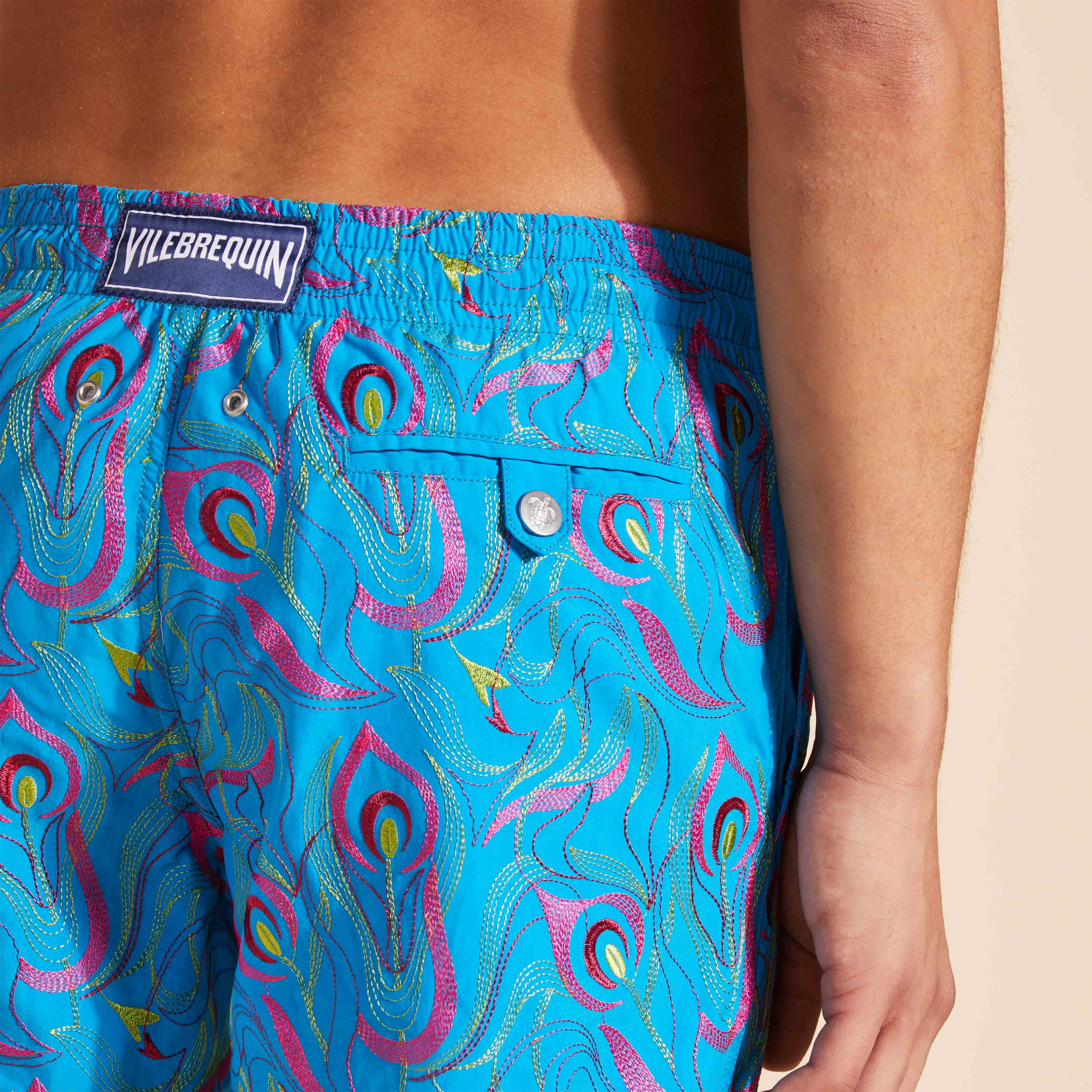 Maillot de bain homme Brodé Paon Paon - Edition Limitée | Site Vilebrequin | MISAC633