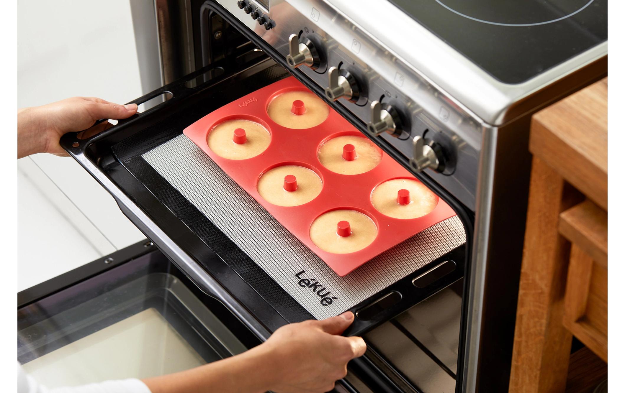 Donut-Backform Silikon, Schwarz, 6 MuldenDonutbackform