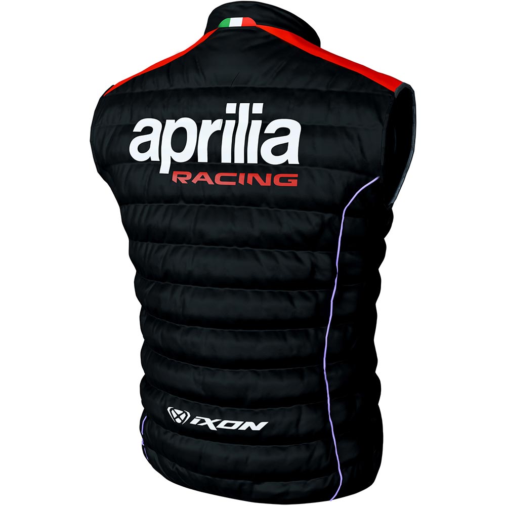 Ixon - Doudoune sans manches Aprilia 24 Noir / Rouge fluo / Violet