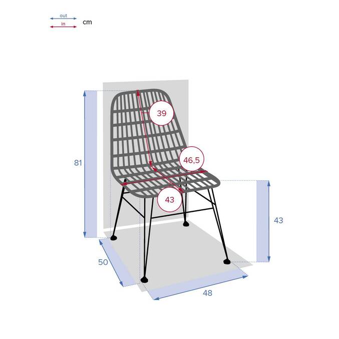 Lot de 2 chaises de jardin LAMBADA Sésame & Graphite
