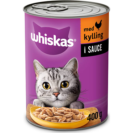 Vådfoder i sovs m. kylling
