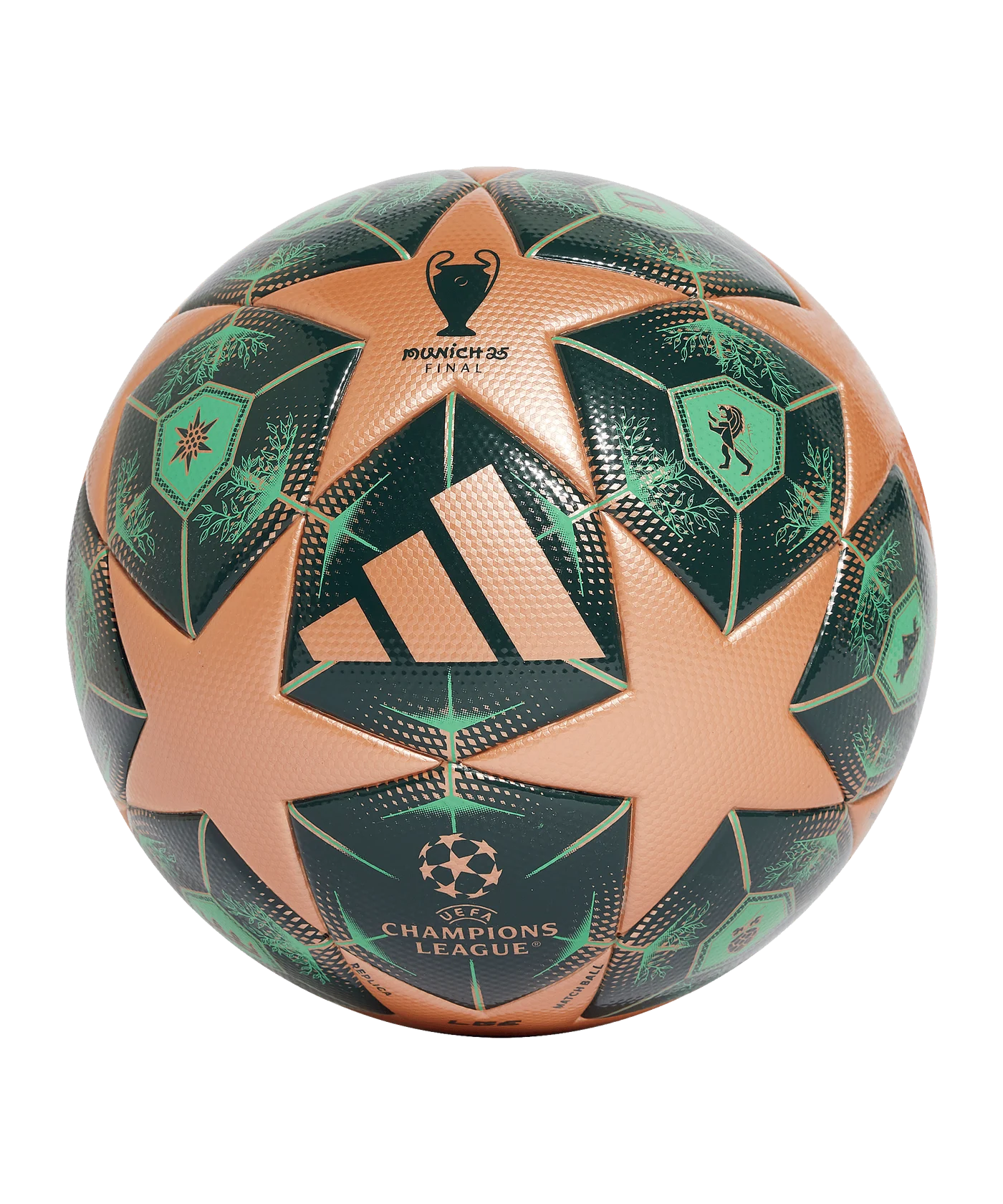 adidas UCL Final Ball München 2025 Trainingsball Braun Grün