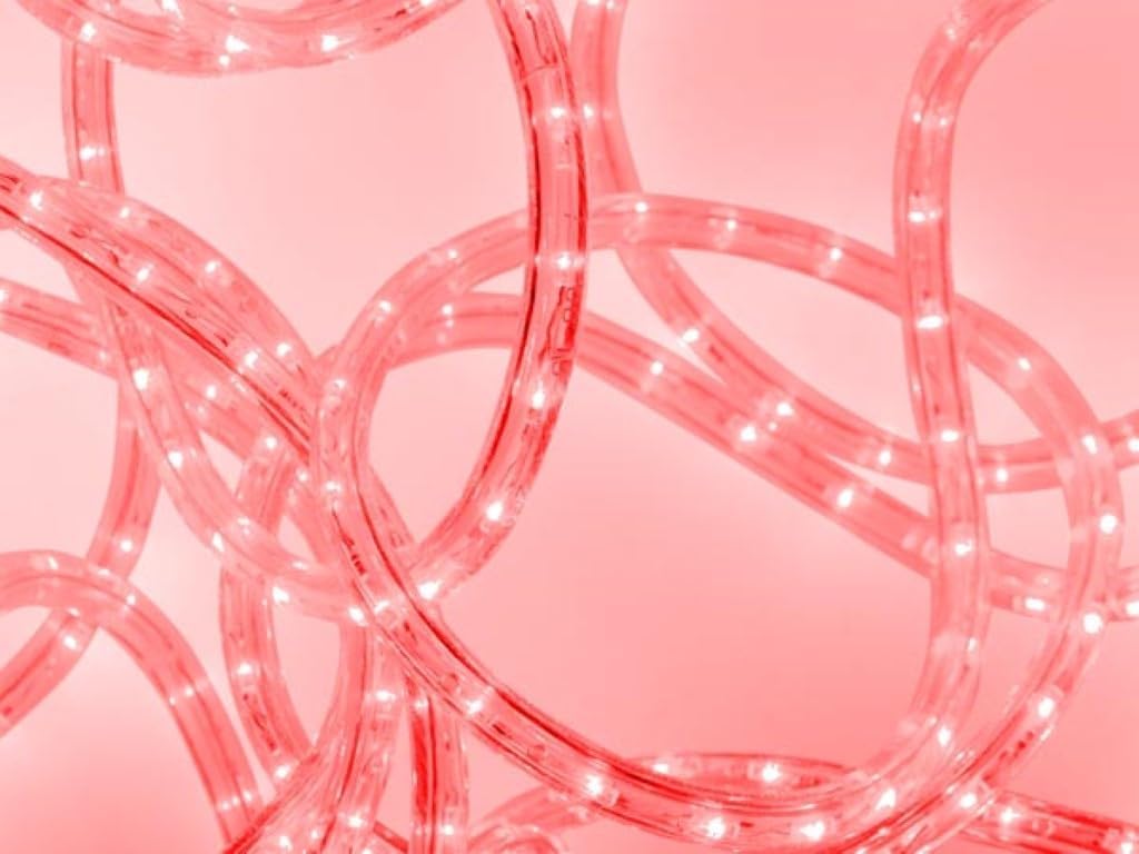 HQ-Power LED-Lichtschlauch, Lichterschlauch außen wetterfest, Lichtschlauch LED, Lichterkette Schlauch, LED Schlauch, Weihnachten, Party, flexibel, Dekoration, 36 LEDs/Meter, rot, 45 m