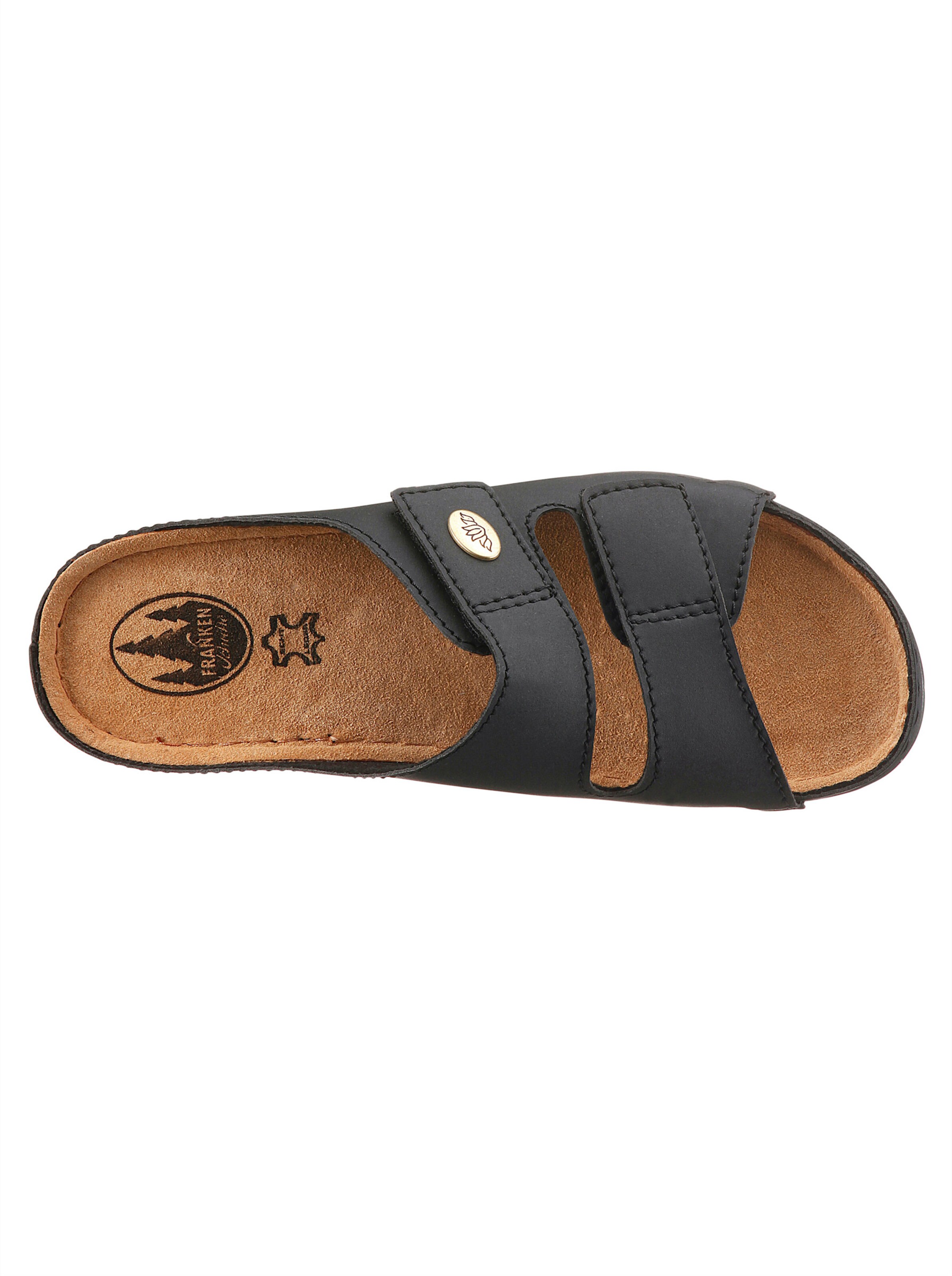 Franken Schuhe Pantolette in schwarz