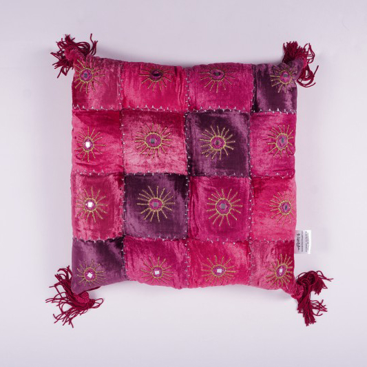 Sitzkissen 'Rayon', pink, L 40 cm, B 40 cm von fischer's lagerhaus